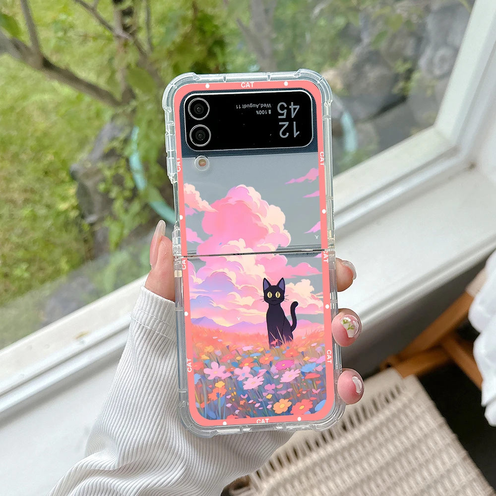 Cute Cat Cartoon Luxury Soft Anti-Fall Phone Case