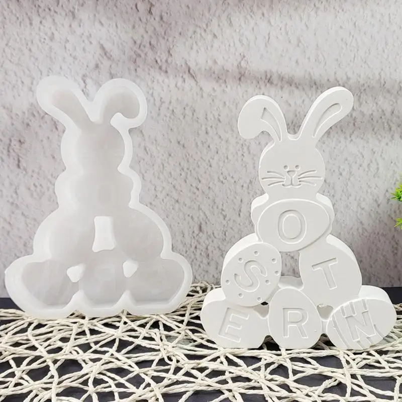 Bunny Molds Silicone Fondant Mould Rabbit Fondant Mould Easter Bunny Chocolate Candy Silicone Molds For Cake Decorating
