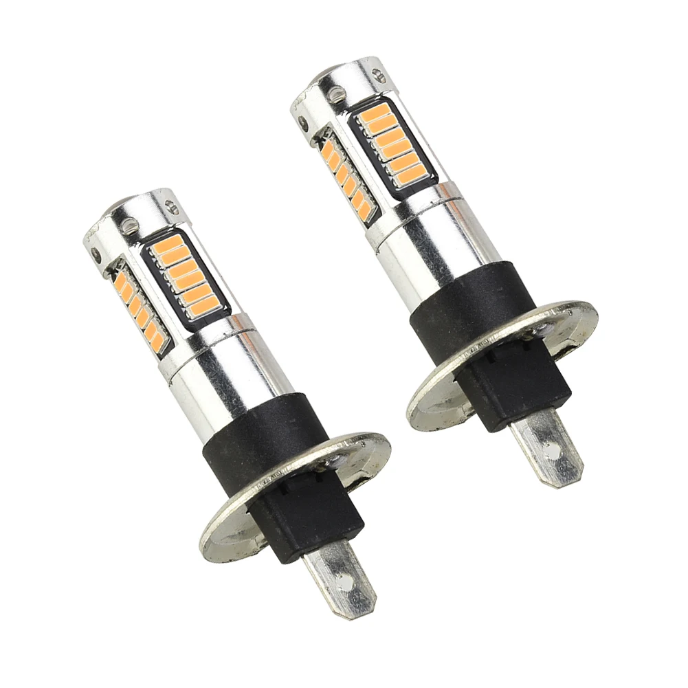 

2x H1 LED 3000k Yellow High Power 50W Fog Light Bulb Driving Lamp Bright Amber Brand New Auto Parts High Quality And Durable