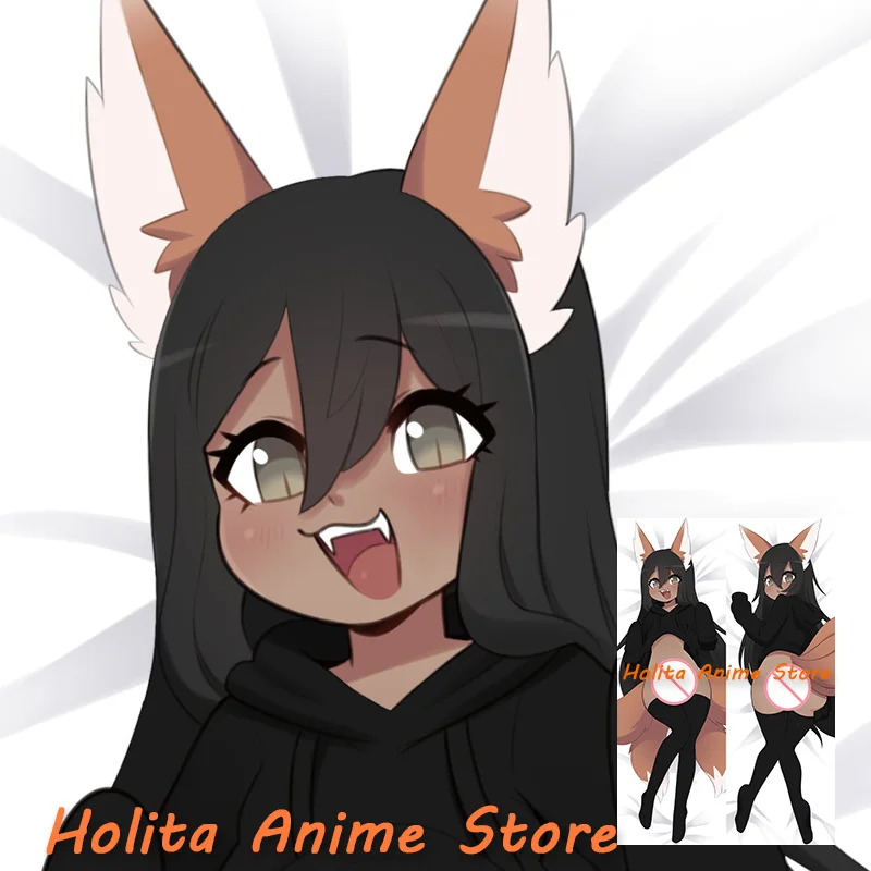 

Подушка для тела Dakimakura с принтом из аниме fox girl, двусторонняя наволочка в натуральную величину