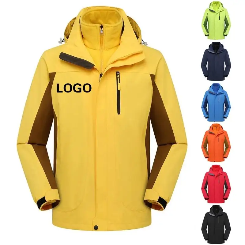 Outdoor Assault Jacket Men Women Two-piece Set With Plush And Thickened Team Uniform Workwear Print Logo Autumn Winter Jacket