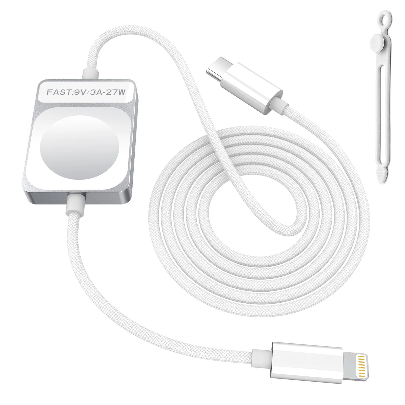 

Зарядное устройство Meenova Apple Watch, 2 в 1, USB C к Ligh-tning, дорожный кабель для iWatch, магнитное быстрое зарядное устройство для шнура Type c