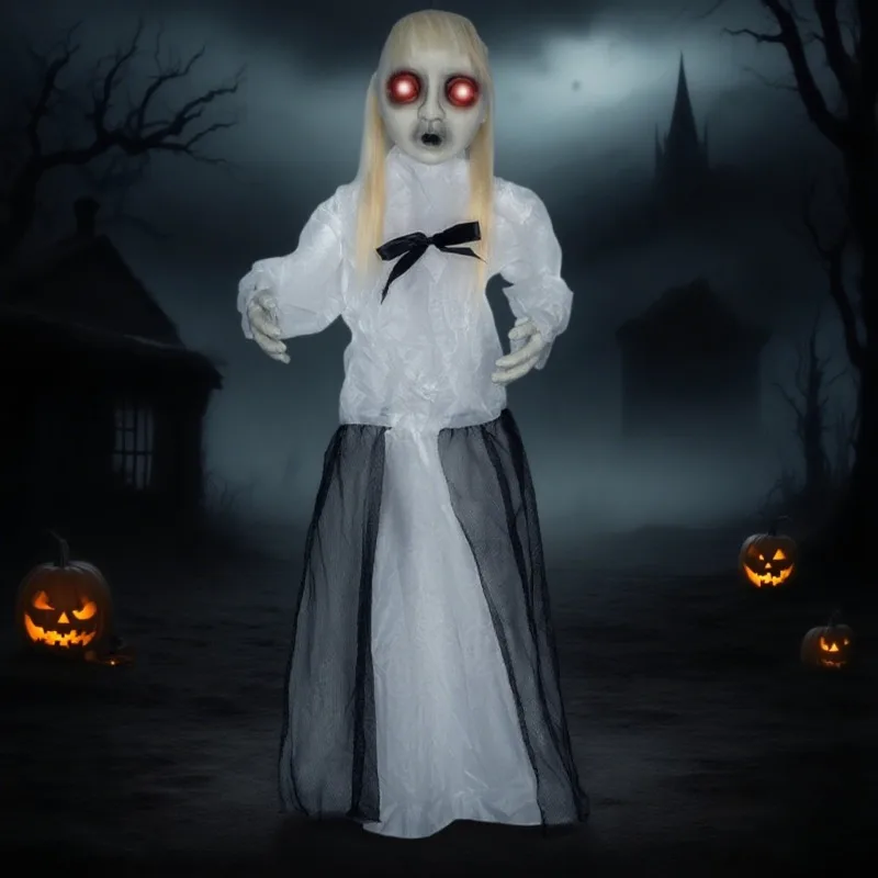 Halloween Animated Ghost Clown Nurse Prop