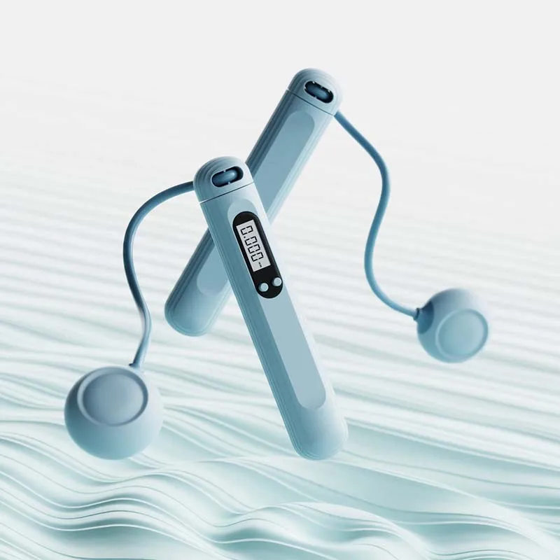 Ropeless Jump Rope With Counter Fitness Weighted Skipping Rope Smart Cordless Counting Skipping For Fitness Accessories
