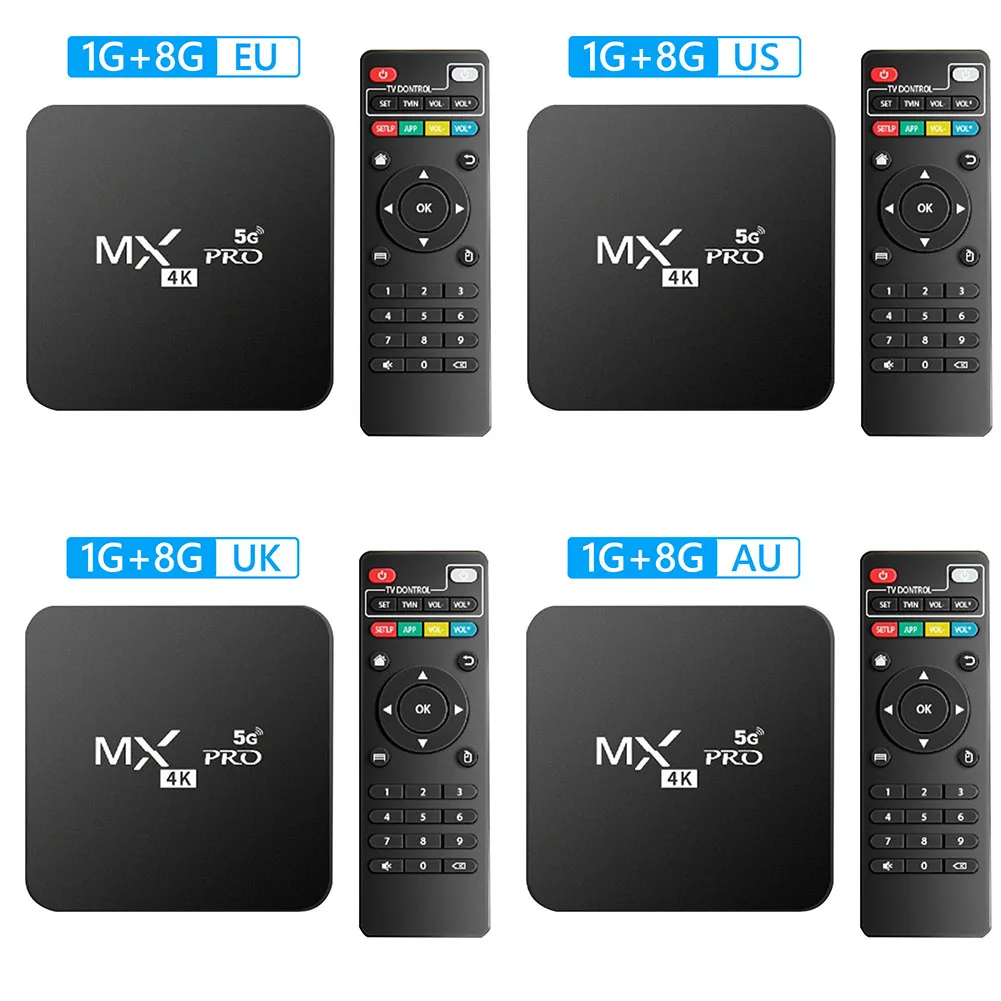 Smart TV Box Tv Box Streaming Media Player Smart TV Box MXQ-PRO 4K HD Android 12 2.4/5G Dual-WIFI 3D Video Media Player Home Theater Set-top