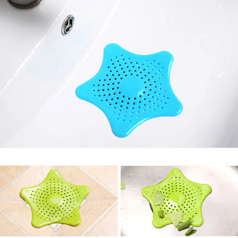 Floor Sewer Hair Drain Filter Bath Basin Sink Strainer Starfish Style sink strainer stainless steel anti clogging basin filter basket hole sewer reusable bath hair catcher household accessory