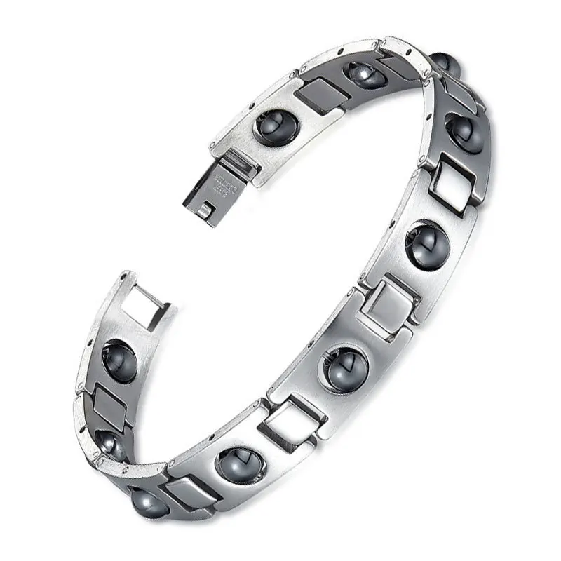 

Magnetic Bracelet Men Health Germanium Bracelet Best Gift Stainless Steel Health Care Hand Chain Magnet Fashion Jewelry