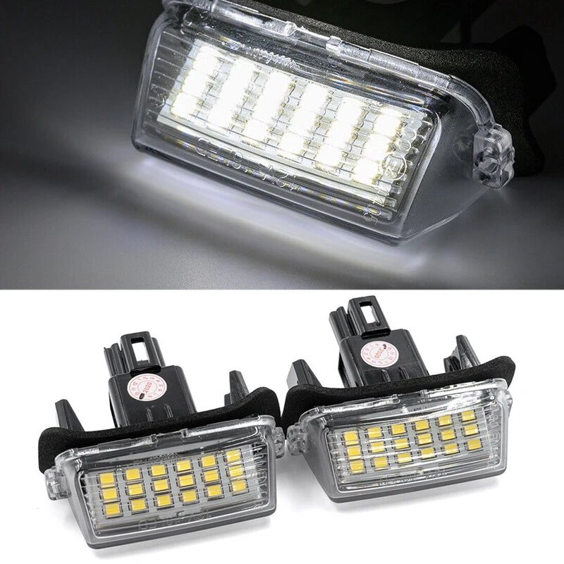 1 Pair Car Rear LED License Number Plate Light 12V Fit For Toyota GR Yaris Corolla E210 Touring