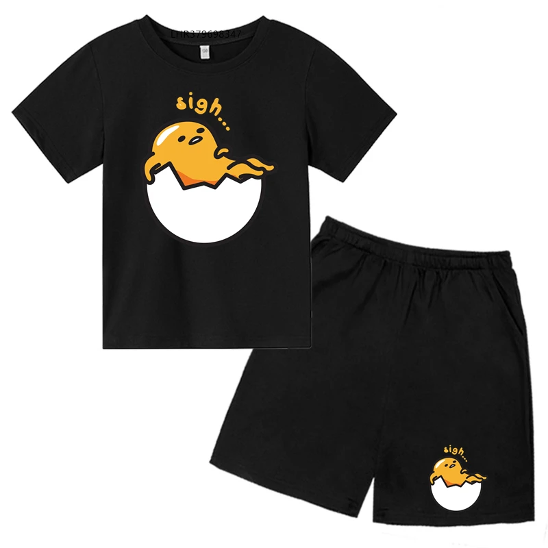 

Egg Yolk Brother Kids T-Shirt tops +Shorts Sets Children Cotton Round Neck Clothes 2-12 Years Boys Girl Casual Short sleeve