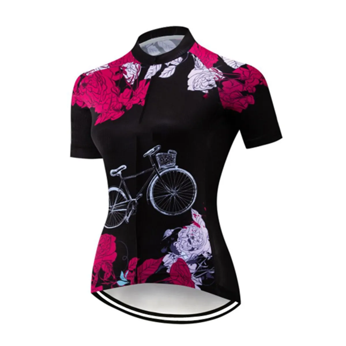 Women's Cycling Jersey Short Sleeve Bike Shirt Full Zipper Road Bicycle Biking Tops with Rear Pockets 5