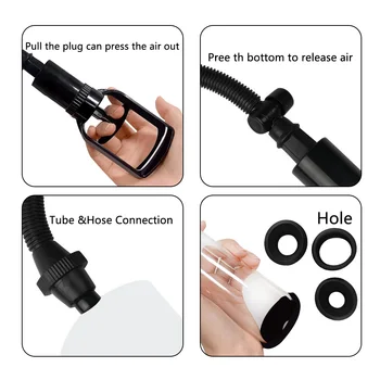 Manual Male Penis Pump Penis Enlarger Sex Toys for Man Vacuum Pump Male Masturbation Penile Extender Trainer Adults Cock Pumps 3