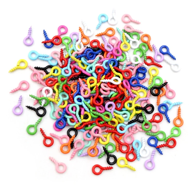 DIY Jewelry Making Accessories Colorful Mixed Alloy Split Jump Rings Lobster Clasp Eyelets Screw Pins Keychain