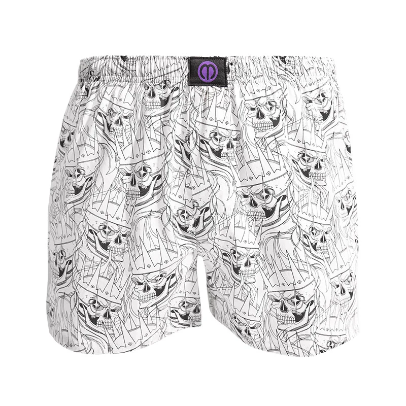 Pure Cotton Panties Crown Skull For Men And Women Pattern Comfortable Breathable Shorts For Home Leisure