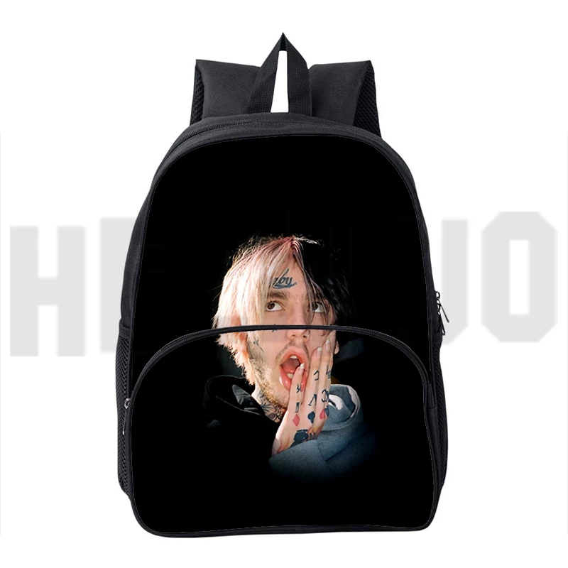 

12/16 Inch Rapper Lil Peep 3D Backpacks Cartoon Girls Bookbag Lil Peep Schoolbag Daily Men Mochila Canvas Rucksack Kindergarten