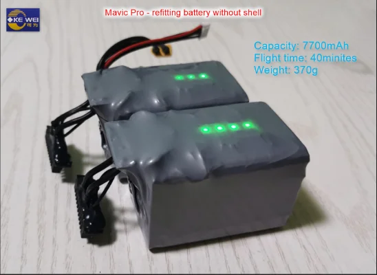 Batterie drone insérée dans un DJI Mavic Pro, prête au décollage. Batterie de rechange haute capacité pour DJI Mavic Pro - Jusqu'à 55 min de vol.