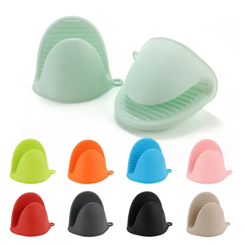 두꺼운 베이킹 실리콘 오븐 벙어리 장갑, 전자 레인지 장갑, 단열 미끄럼 방지 그립, 그릇 냄비 클립, 주방 가제트, 2 개, 신제품 