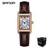 SANDA 1116 Hot Sale Women's Wristwatch Alloy Fashion Elegant Compact Quartz Ladies Rose Gold Wrist Watch Waterproof 3ATM Steel 1