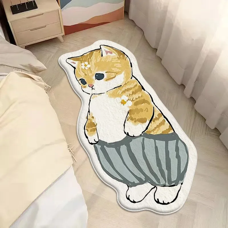 Cat Decorate Living Room Cute Cartoon Carpet Bedroom Bedside Soft Mat Entrance Fresh Home Coffee Table Plush Rug Ковер Tapis 러그 4