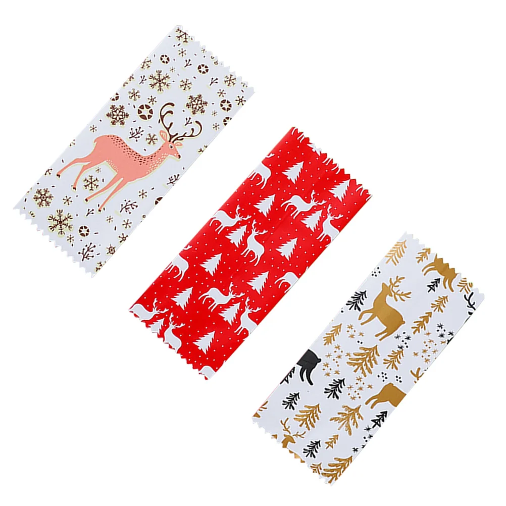

300pcs Christmas Theme Nougat Packaging Deer Plastic Candy Packing Bags Party Supplies