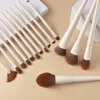 15pcs Makeup Brushes Custom Logo White Color Brown Hair Makeup  Brush Set Private Label Pro Beauty Tools Wholesale 5set/lot 5