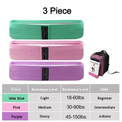 Elastic Resistance Bands for Fitness and Home Workouts (3 Pcs set Pink)