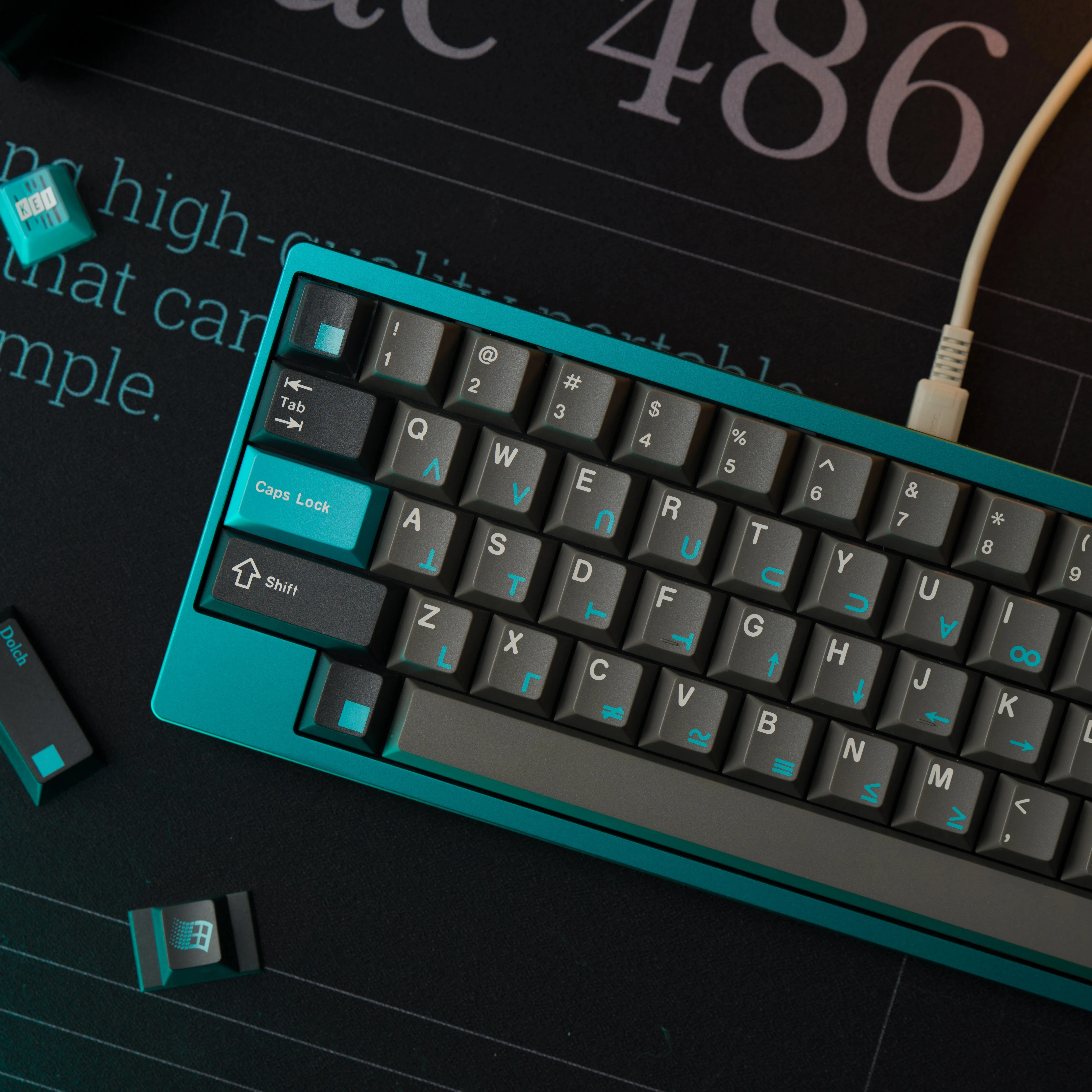 Keykobo Dolch kkb 테마 키캡 세트 체리 프로파일 키캡 커스텀 ABS 키보드 캡 기계식 키보드 게이머 선물 마우스 패드