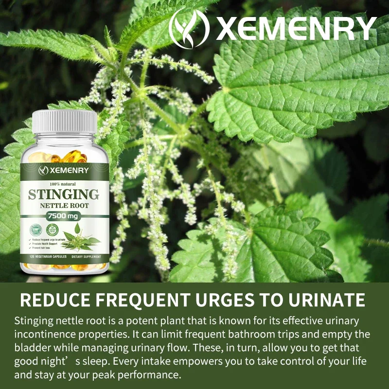 Nettle Root Extract 7500 mg Supplement Men Vegan Friendly Non-GMO Gluten Free