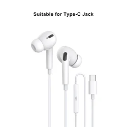 Universal 3.5mm Wired In - Ear Headphones with Type C Adapter (Type - C In Ear Style)