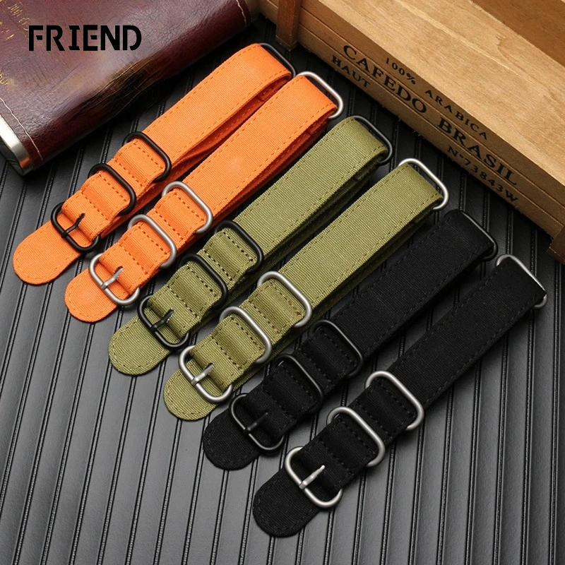 Cinturino In Tela Adatto Per Citizen Seiko Water Ghost Eco-Drive Sao Orange Cinturino In Tessuto Cinturino Per Sport All'Aria Aperta