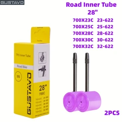 GUSTAVO TPU Super Light Road Bicycle Inner Tube for 85mm (2PCS)