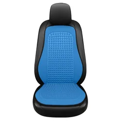 Breathable Summer Cooling Seat Cushion with Massage Bumps - Universal Car Protector Pad (Blue Front Set)