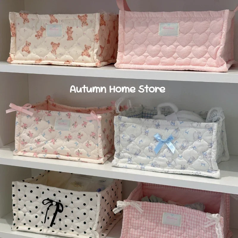 Original Imported Quilting Storage Basket Desktop Good Storage Cute Ornaments Storage Baskets Organizer