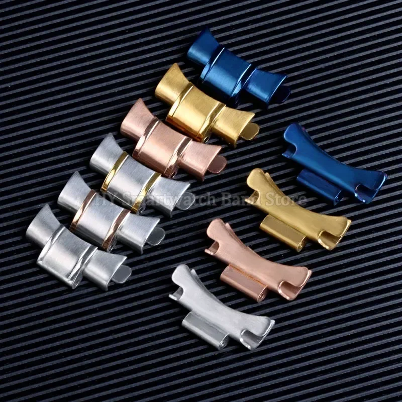 Luxury Stainless Steel Watch Strap with Curved End