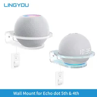 LINGYOU Wall Mount for Echo pop HomePod Mini Echo Dot 5th 4th 3rd Gen Alexa Smart Speaker Outlet Holder Space Saving Bracket