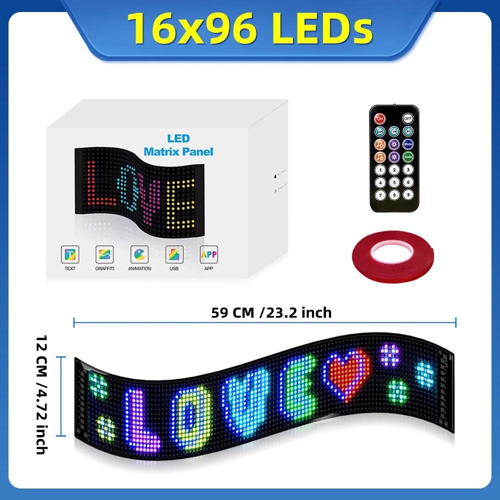LED Matrix Pixel Panel, Scrolling Bright Advertising LED Signs