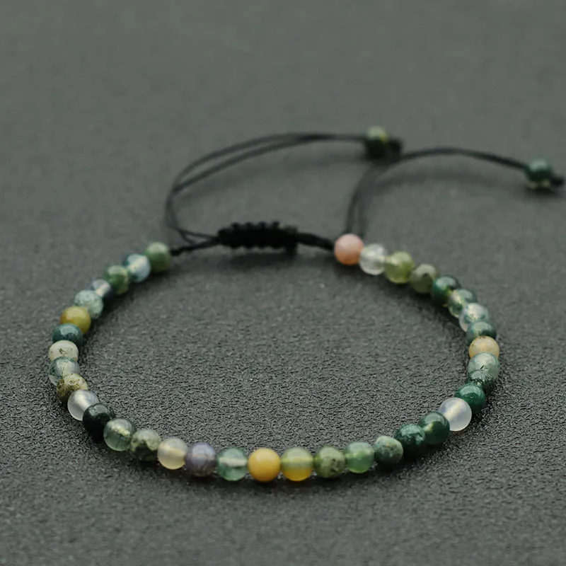 Macrame Lava Bead Adjustable Bracelet for Men and Women