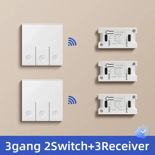Wireless Smart Light Switch Without Neutral RF 315Mhz Mini Receiver Moudle 220V 110V Push Button Remote Control Lamp Single Live - Image 7
