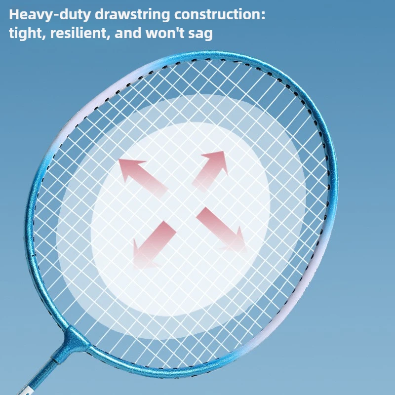 Sports Products Newest Designed Ferroalloy Frame Badminton Rackets A Pair Badminton Racquet with Premium Badminton Bag & 3 Balls