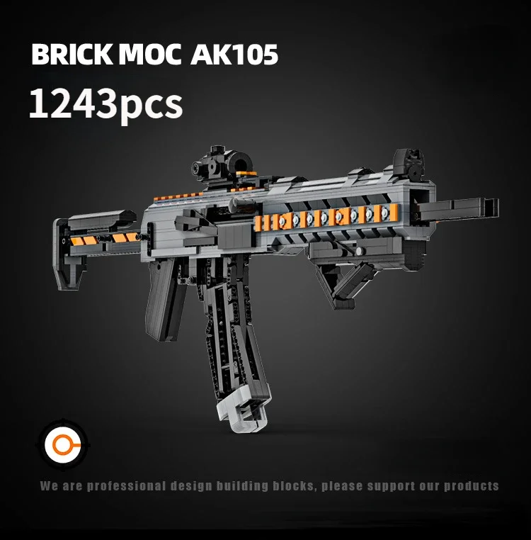 AK105csgo Block Gun Assembly Shootable Toys Military Series Giant Call of Duty MOC Bricks Children's Training Puzzle Toys 1