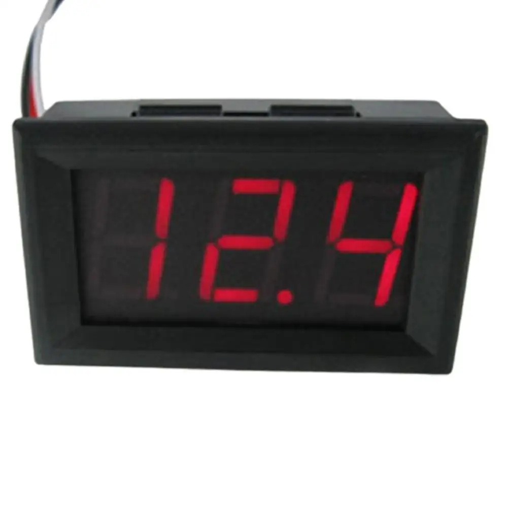 DC0-100V 1A 10A 50A 100A Voltmeter Ammeter Red Blue Amp Gauge LED Meter Digital Volt LED Green Digital Dual Display A2V3