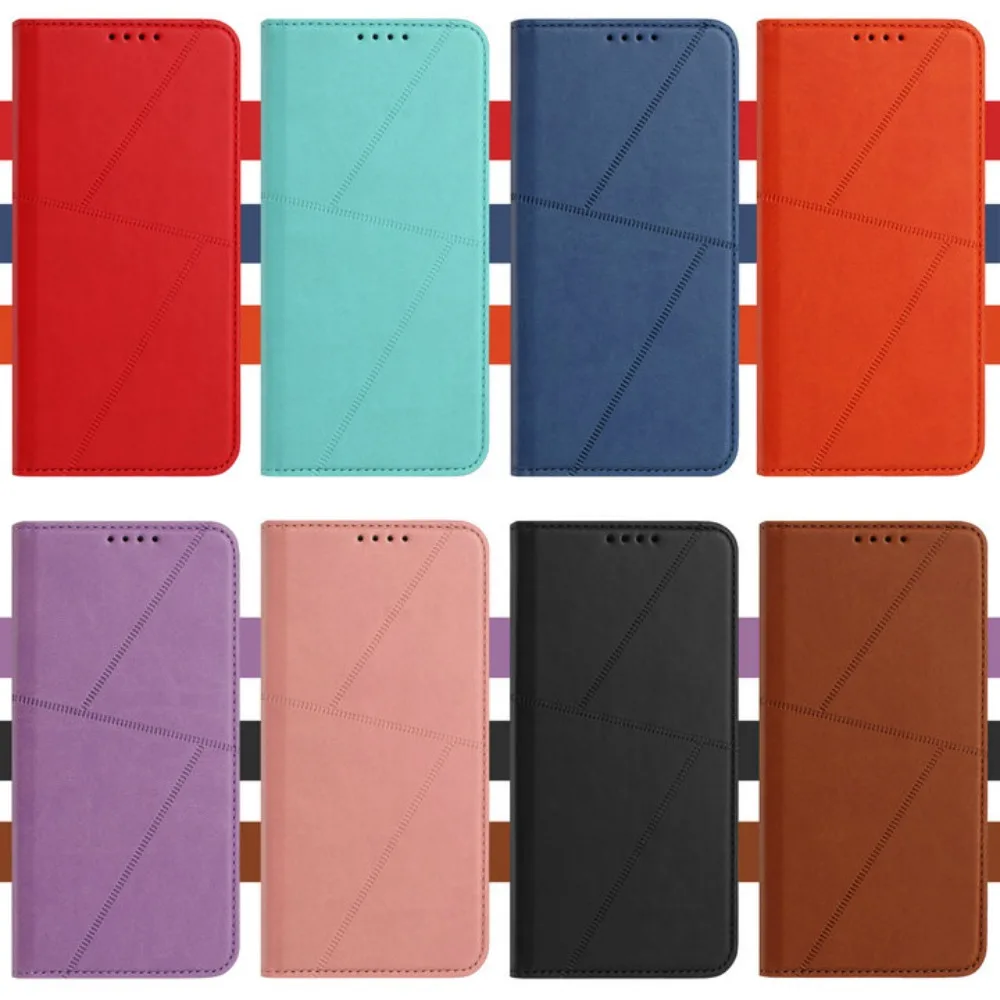 Sleek Magnetic Leather Flip Book Phone Case - Universal Fit