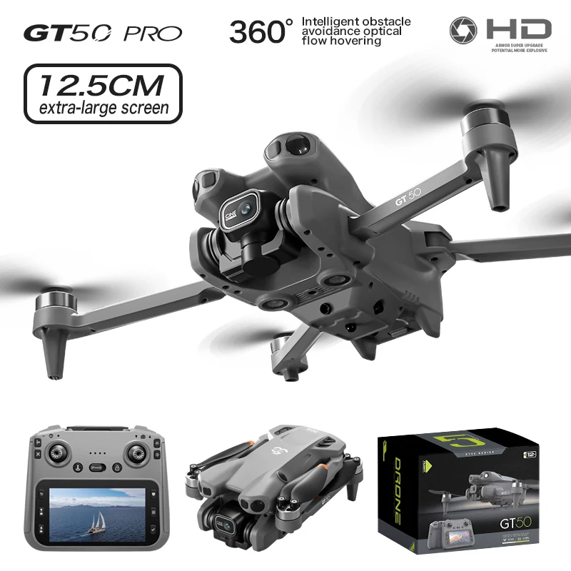 Drone GT50 Noir 4K HD Caméra GPS Retour d'Image WiFi