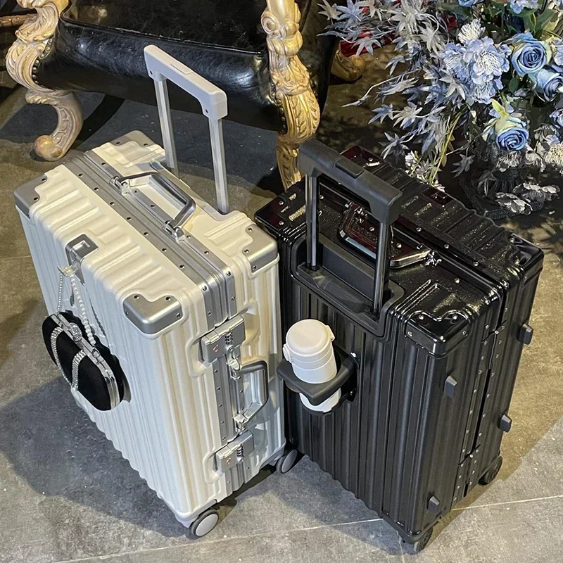 캐리어  남녀공용 합금 트롤리 케이스, 바퀴 달린 여행 상품, 범용 수하물, 20 인치, 22 인치, 24 인치, 26 인치, 28 인치, 신상 