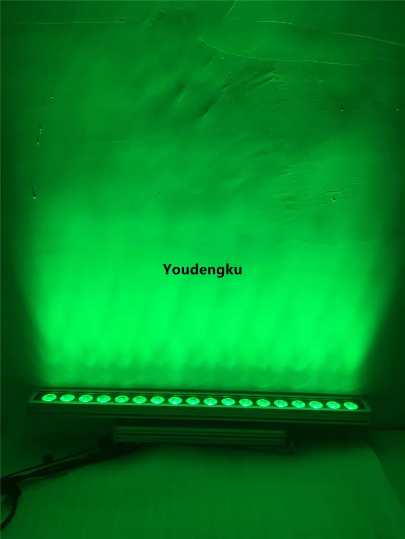 2 pieces DMX control Outdoor building illumination 18x10w rgbw LED wall wash bar