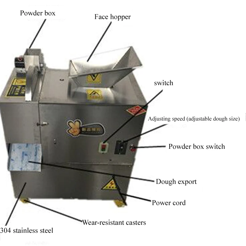 

Automatic Flour and Dough Divider, Bread and Pizza Cutting, 6-350G, Adjustable
