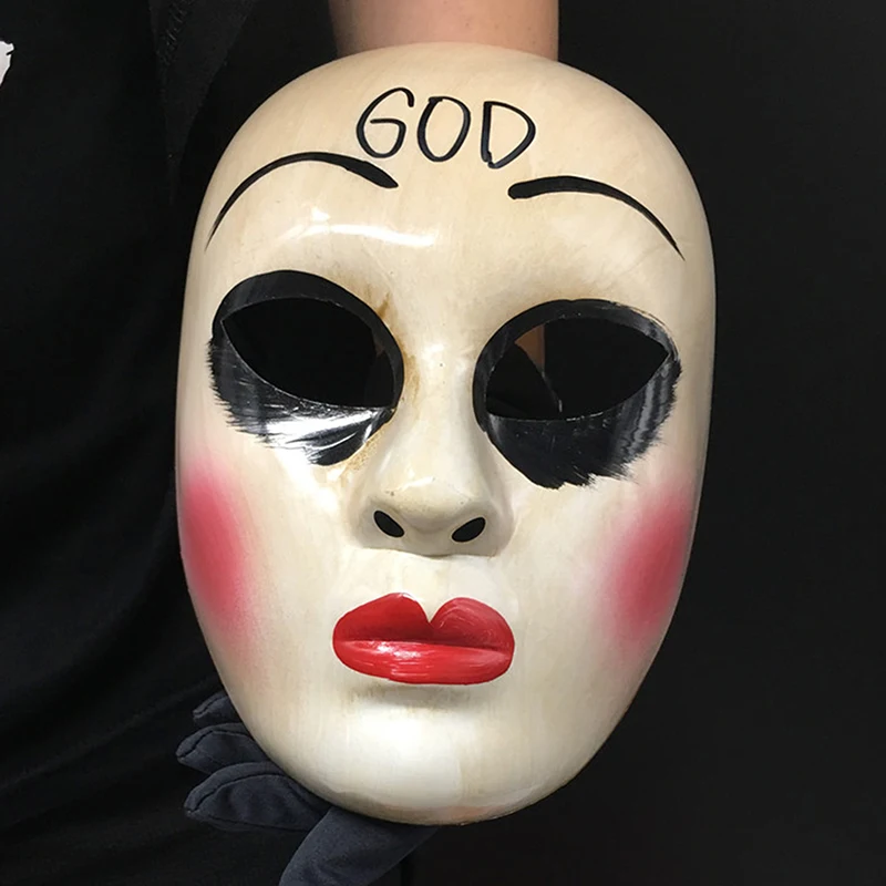 【Ja】Halloween Cosplay Maske für Erwachsene - Horrorfilm-Thema Anonyme Gesichtsmaske, Party-Kostüm-Requisite & Gruseliges Geschenk für Kinderpartys – Detail 6