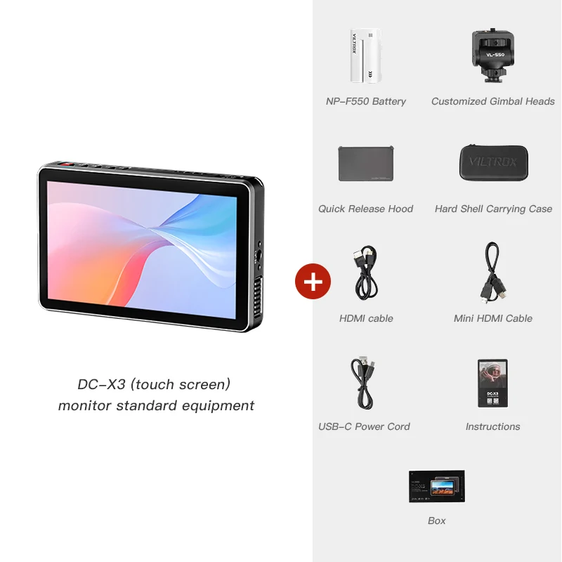 Viltrox DC-X3 6 インチ 4K タッチスクリーンモニター 2000 ニット