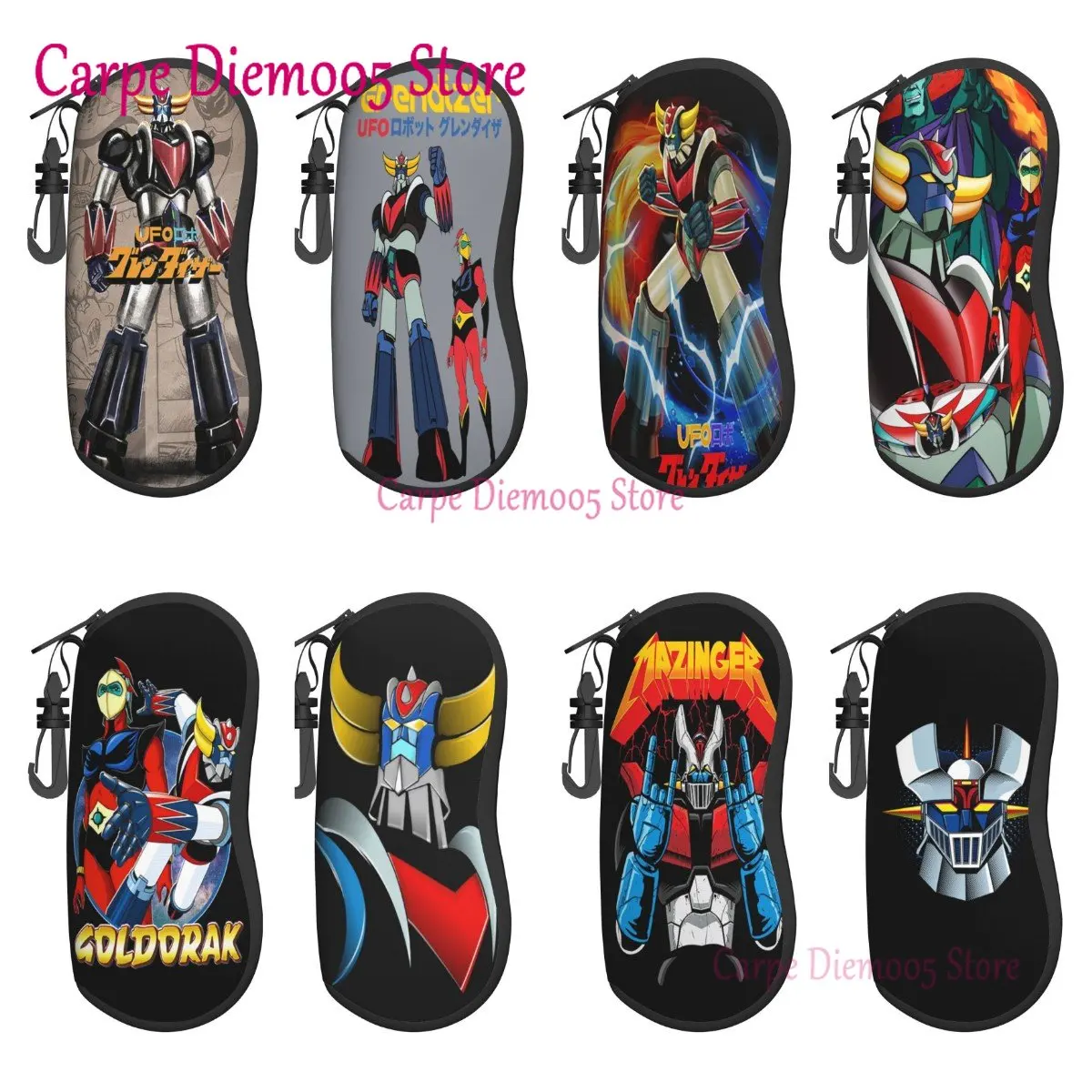 

UFO Robot Grendizer Sunglasses Soft Zip Case Eyeglass Cases with Belt Clip
