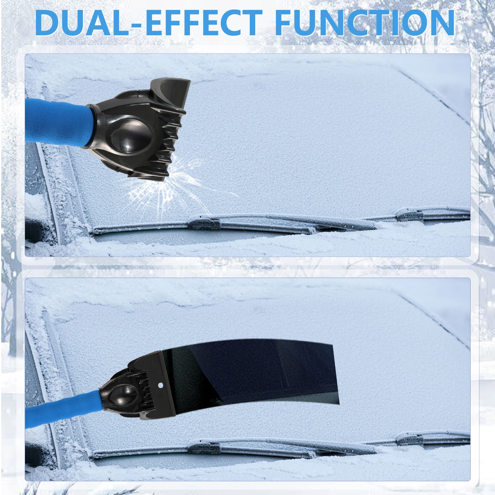 Car Ice Quick Windshield Tool Clean Scraper Glass Accessories Brush Window Winter Snow Auto Shovel Ice Breaker Remover Kit Part