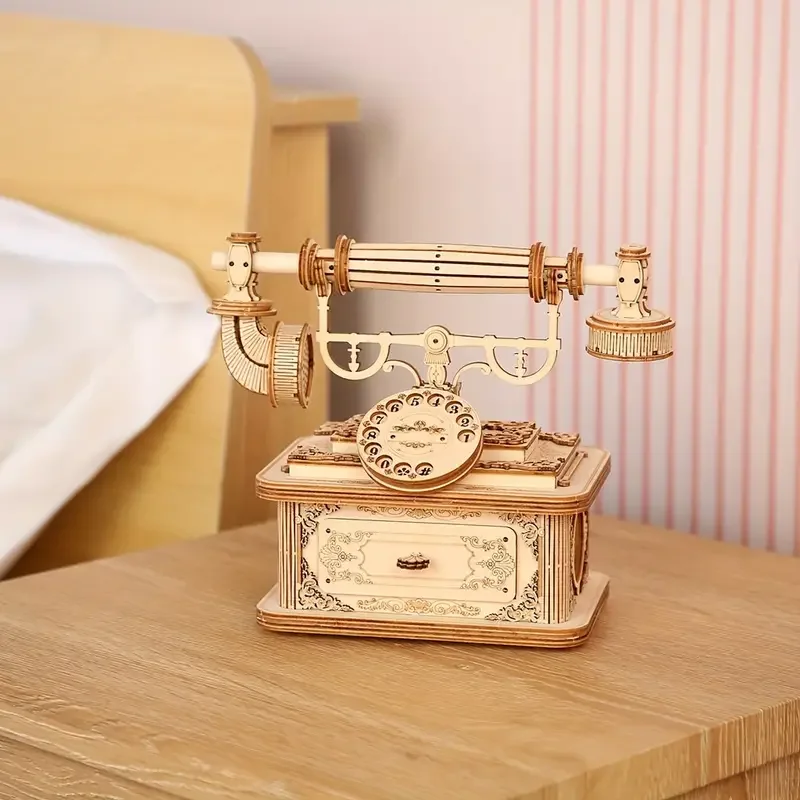 3D-Holzpuzzles für Erwachsene, Telefonmodellbausätze zum Bauen von Weihnachtsgeschenken – Detail 1